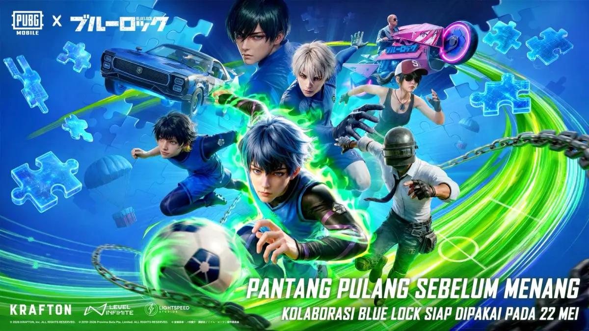 PUBG MOBILE x BLUE LOCK Resmi Hadir, Bawa Karakter dan Item Eksklusif ke Dalam Game